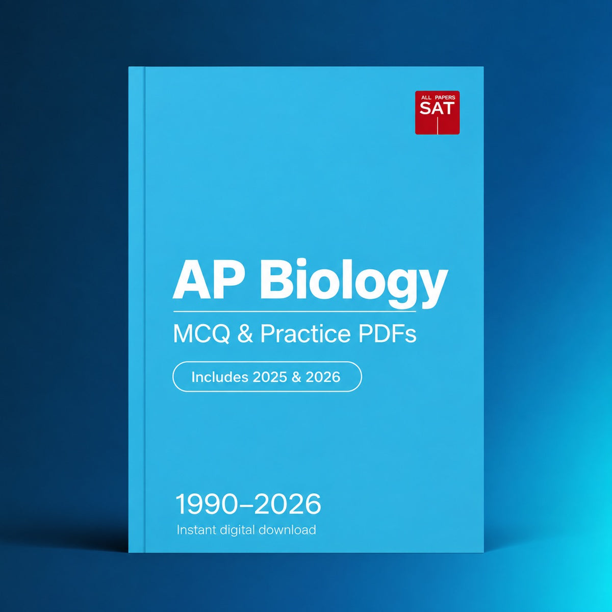 AP Biology digital PDF collection cover, 1990–2026, includes 2025 and 2026 editions
