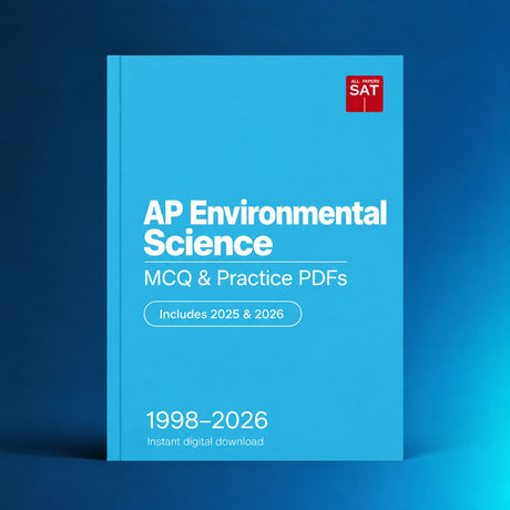 AP Environmental Science digital PDF collection cover, 1998–2026, Includes 2025 & 2026