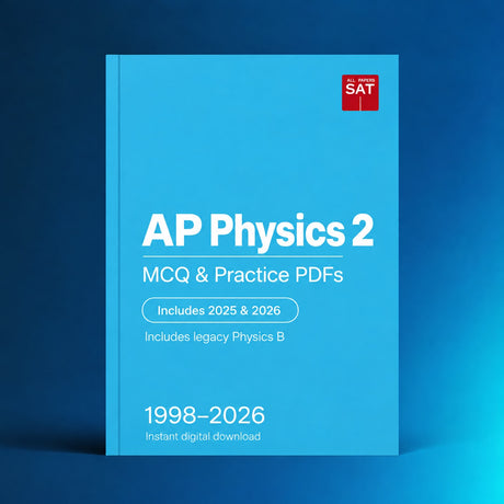 AP Physics 2 digital PDF collection cover, 1998–2026, Includes 2025 & 2026
