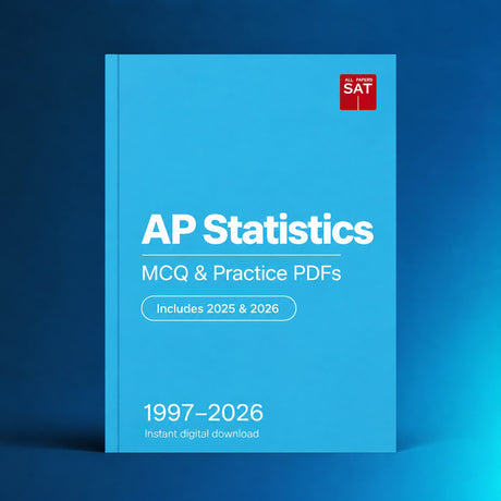 AP Statistics digital PDF collection cover, 1997–2026, Includes 2025 & 2026