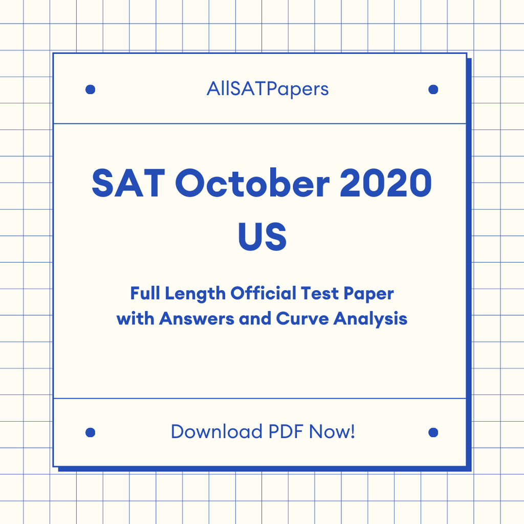 Official 2020 October US SAT Test | SAT QAS in PDF with Answers - AllSATPapers