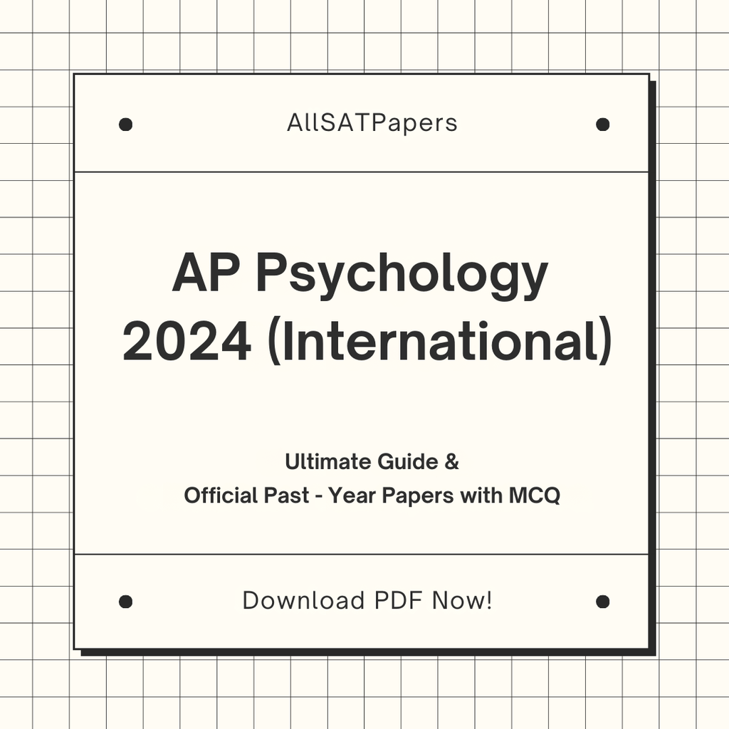 Official AP Psychology 2024 International Full Exam | AP Test with MCQ and Answers in PDF - AllSATPapers