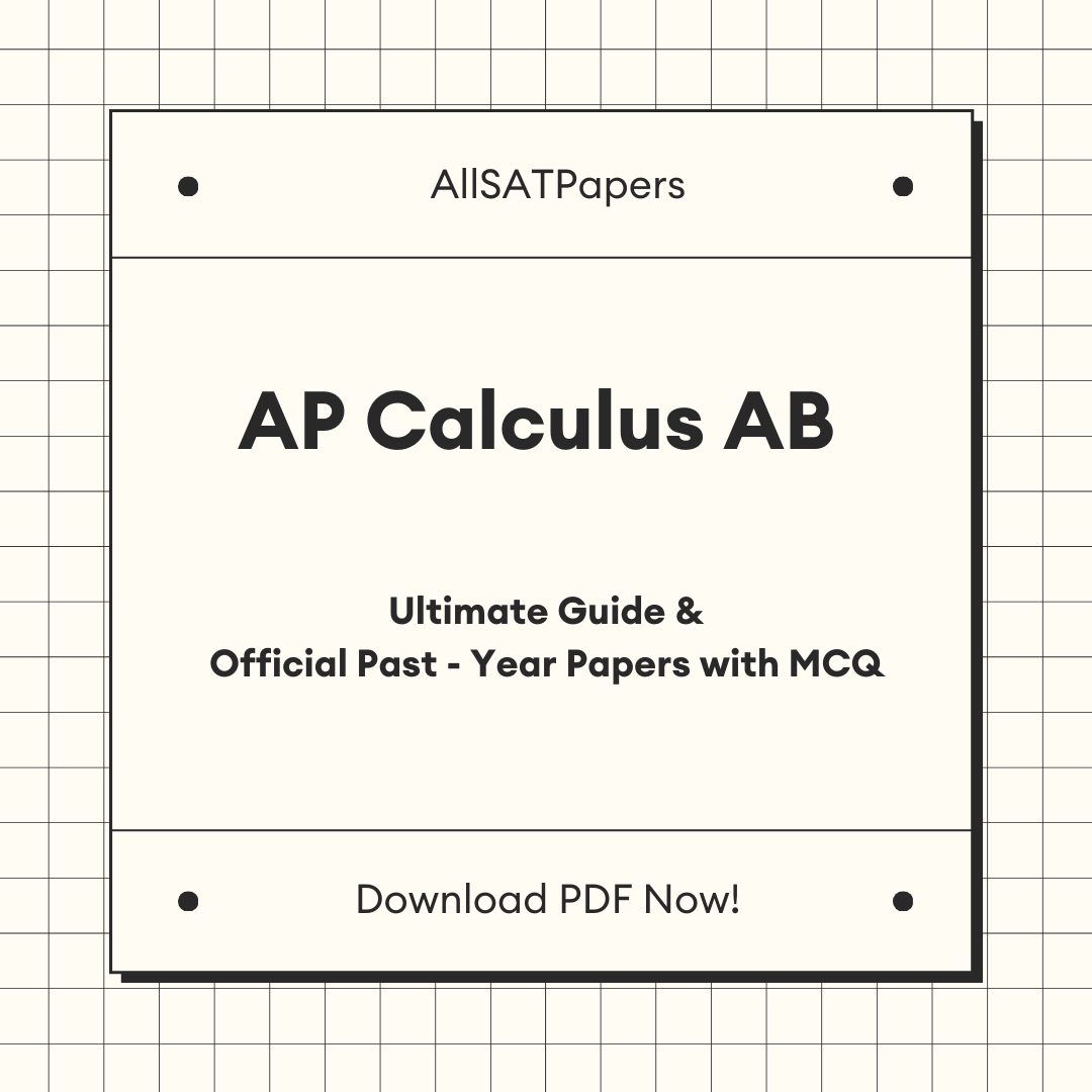 The Ultimate AP Calculus AB Guide & Official Past-Year Papers with MCQ ...