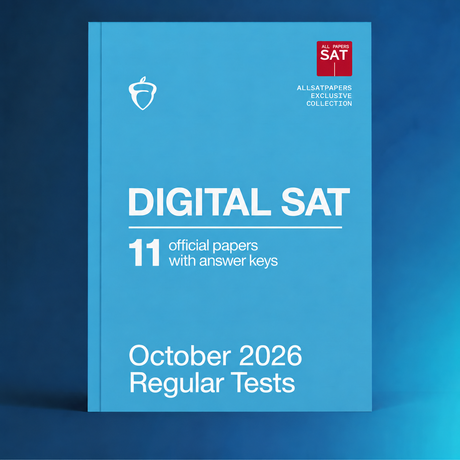 October 2026 Regular Tests — 11 Digital SAT PDF items with answer keys