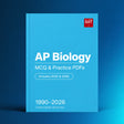 AP Biology digital PDF collection cover, 1990–2026, includes 2025 and 2026 editions