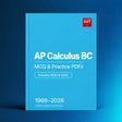 AP Calculus BC digital PDF collection cover, 1969–2026, Includes 2025 & 2026